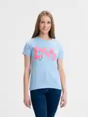 Небесно-голубой футболка женская, с принтами "Сердце", "Лапка", "След"