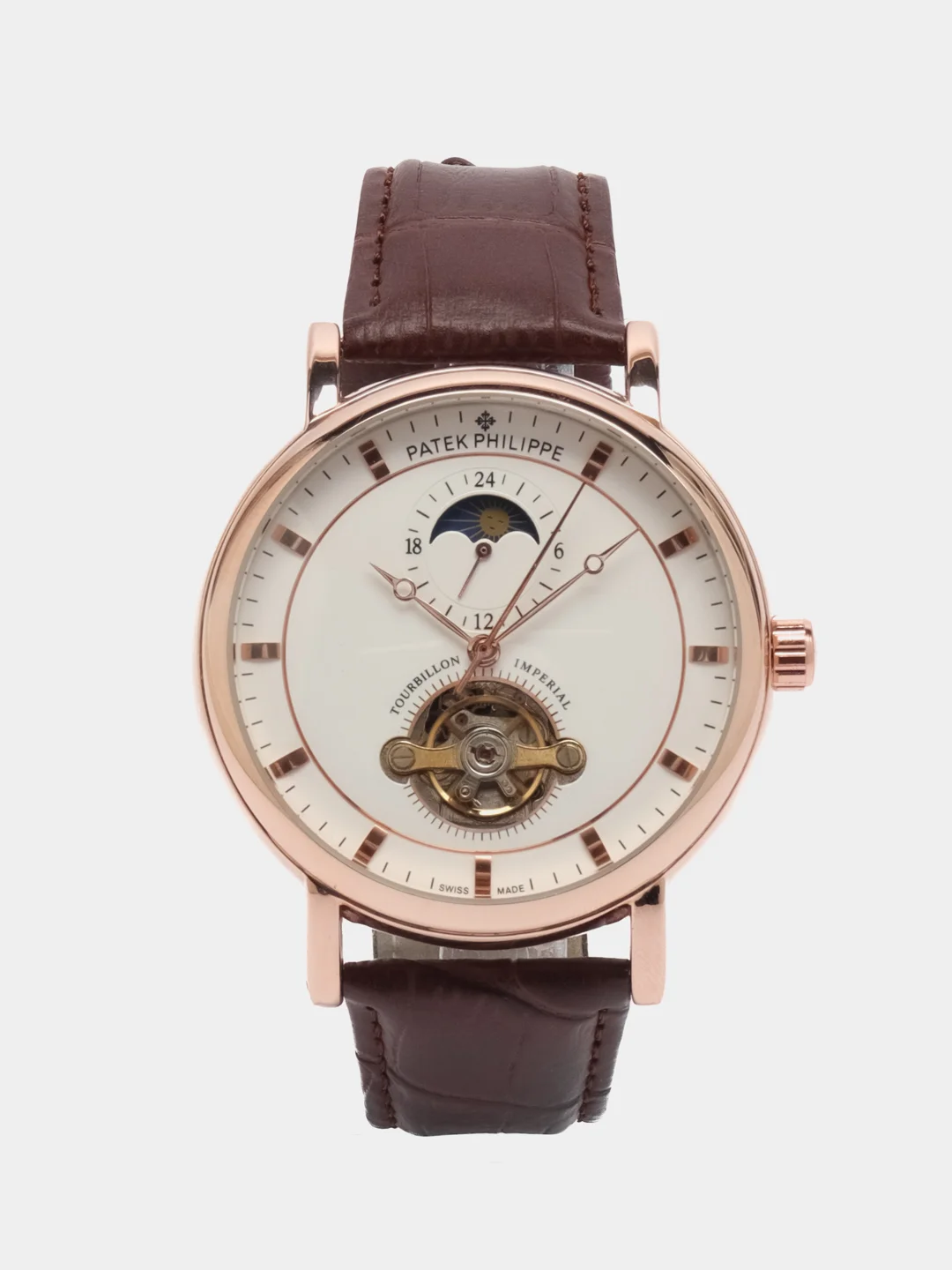 Коричневый часы механические мужские Patek Philippe