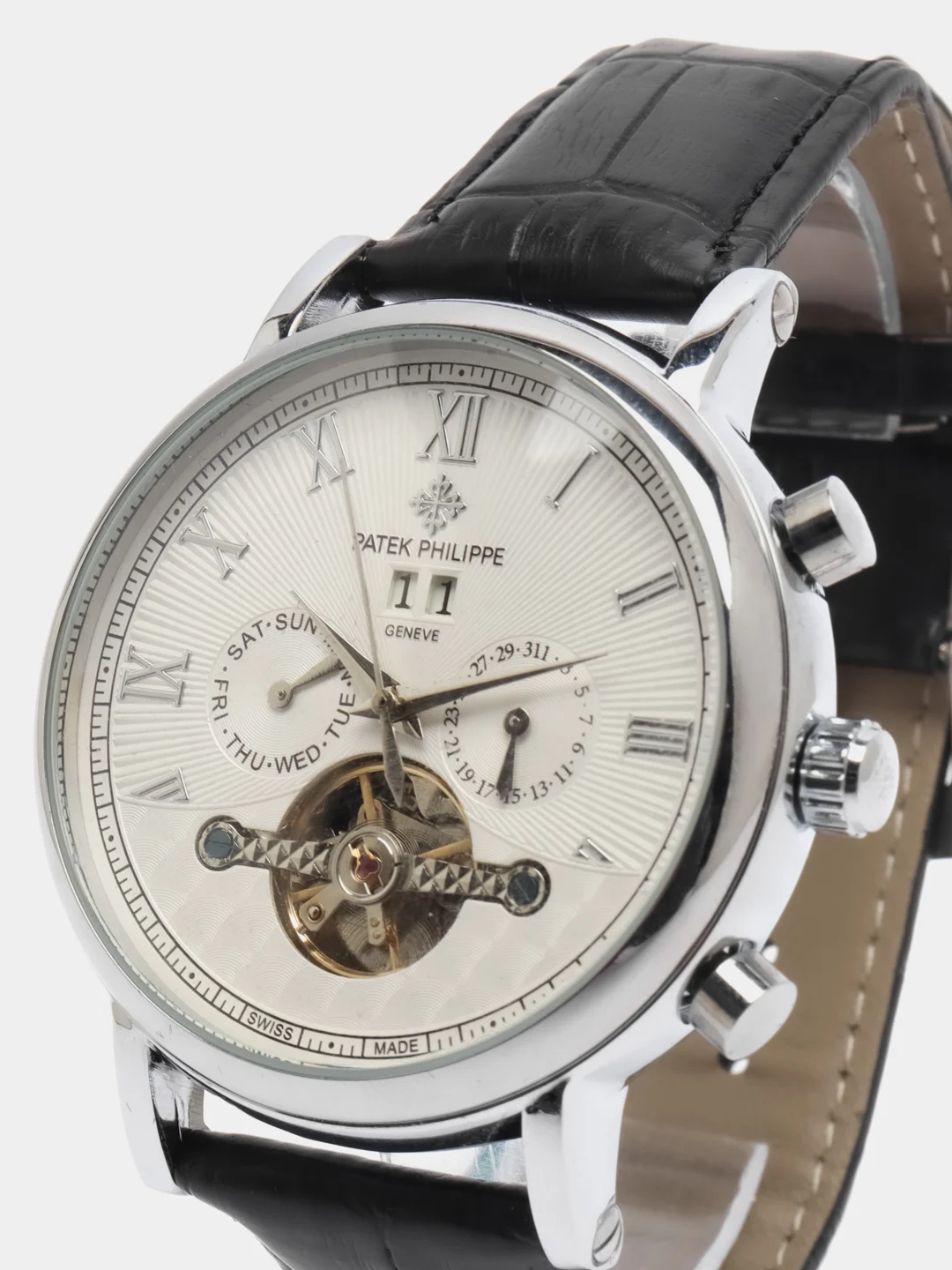 Белый часы механические мужские Patek Philippe