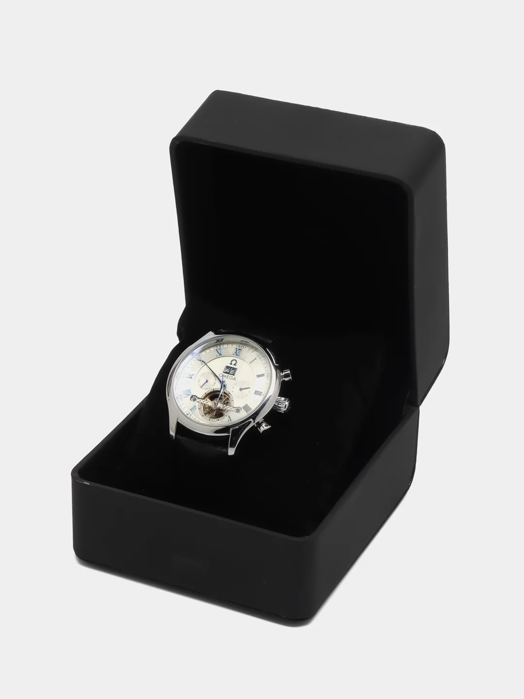 Черный часы механические мужские Omega