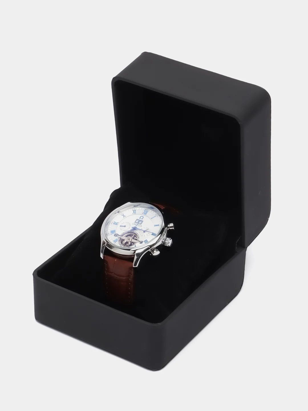 Коричневый часы механические мужские Omega