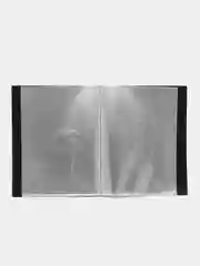 Папка LINEAR, с прозрачными вкладышами, 20 листов, черная
