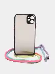 Бежевый меланж чехол Rainbow rope для iPhone (Айфон) 7/8 Plus, 11, 12, 13, XS, XR, Pro