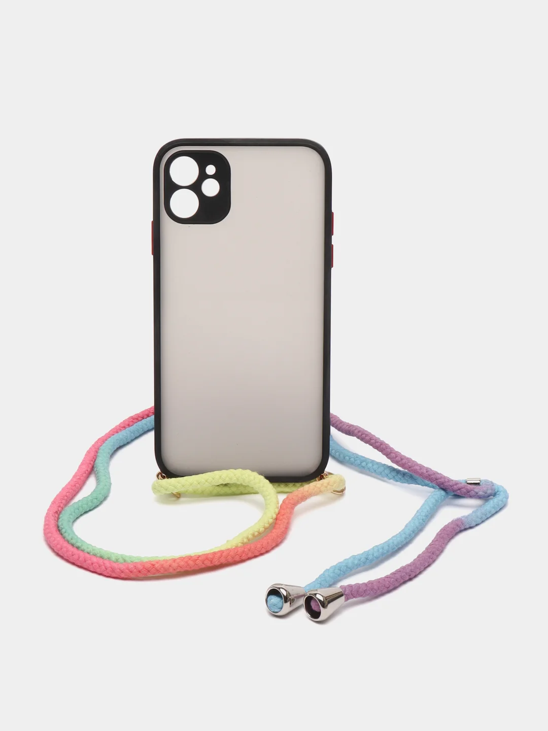 Бежевый меланж чехол Rainbow rope для iPhone (Айфон) 7/8 Plus, 11, 12, 13, XS, XR, Pro