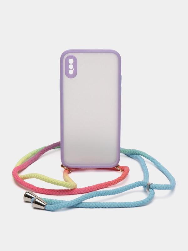 Чехол Rainbow rope для iPhone (Айфон) 7/8 Plus, 11, 12, 13, XS, XR, Pro