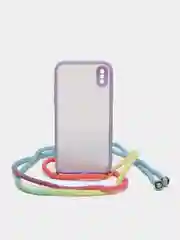 Алый чехол Rainbow rope для iPhone (Айфон) 7/8 Plus, 11, 12, 13, XS, XR, Pro