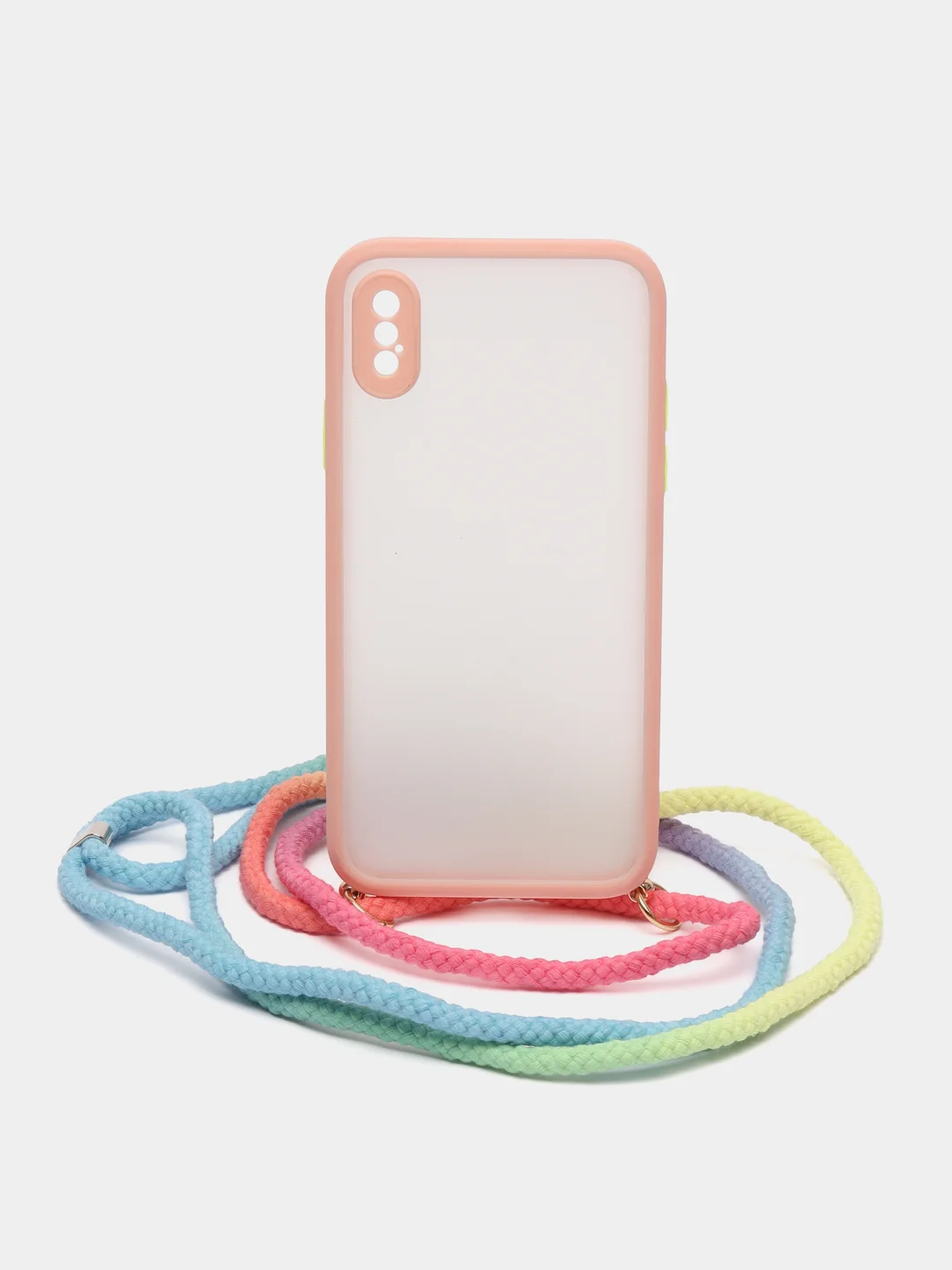 Бежевый чехол Rainbow rope для iPhone (Айфон) 7/8 Plus, 11, 12, 13, XS, XR, Pro