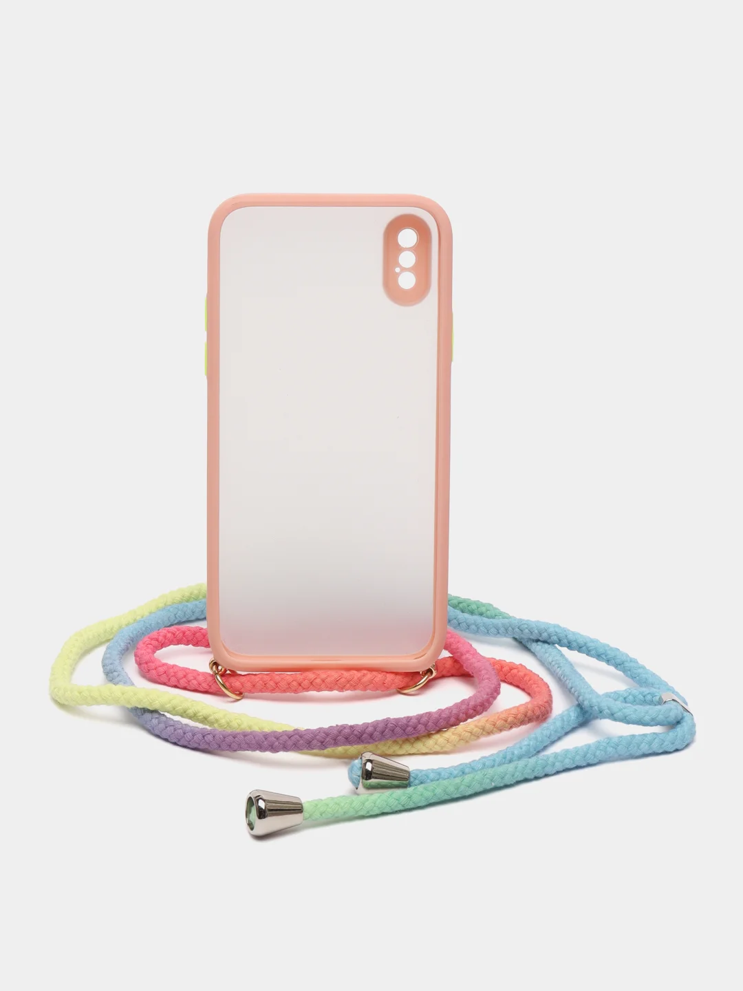 Бежевый чехол Rainbow rope для iPhone (Айфон) 7/8 Plus, 11, 12, 13, XS, XR, Pro