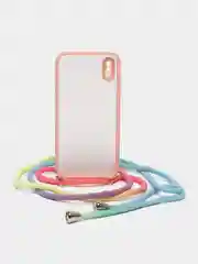 Бежевый чехол Rainbow rope для iPhone (Айфон) 7/8 Plus, 11, 12, 13, XS, XR, Pro