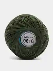 Тёмно-зелёный пряжа "Ирис", 82 м