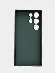Тёмно-зелёный чехол для Samsung Galaxy S23 Ultra (Самсунг Галакси С23 Ультра), силиконовый