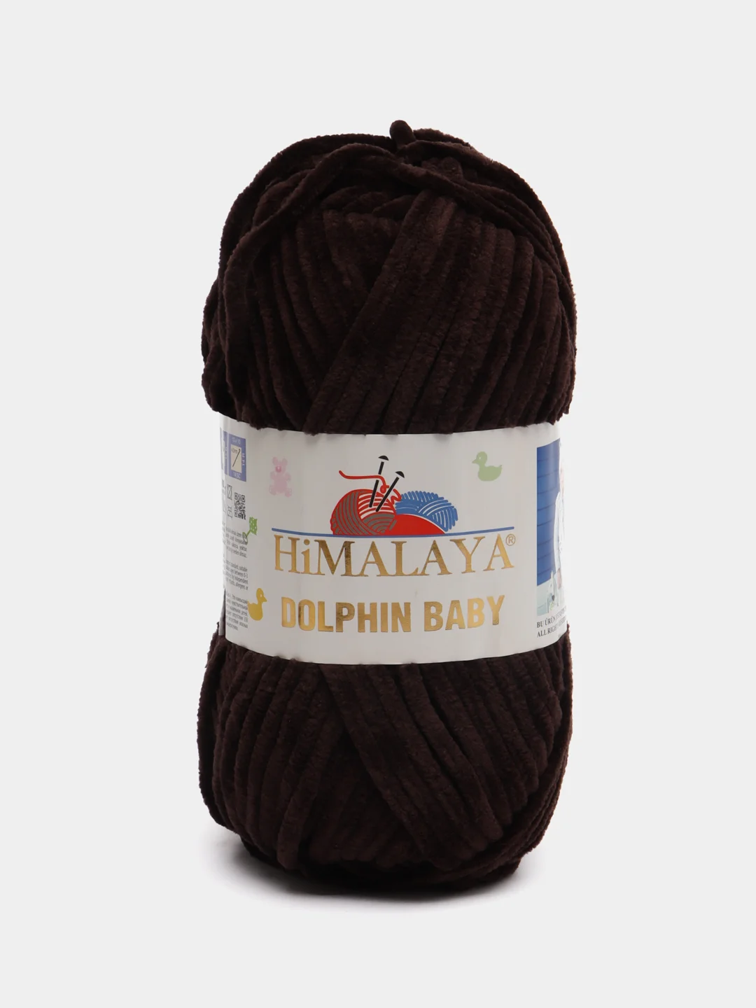 Черный пряжа Himalaya Dolphin Baby, полиэстер, 100 г, 120 м