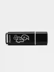 Черный флеш-накопитель USB, 5 объемов, SmartBuy Glossy 2.0, USB 2,0, 3,0