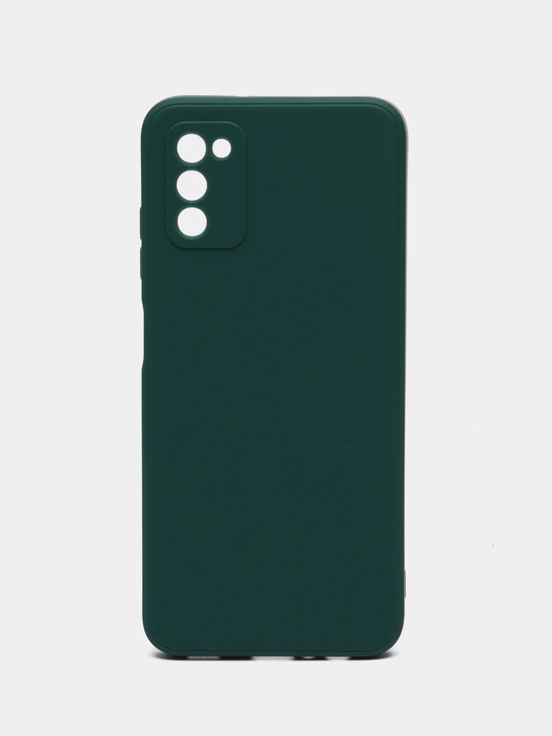 Тёмно-зелёный чехол Samsung Galaxy A03s (Самсунг Гелакси А03С) силиконовый