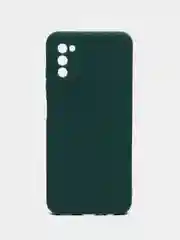 Тёмно-зелёный чехол Samsung Galaxy A03s (Самсунг Гелакси А03С) силиконовый