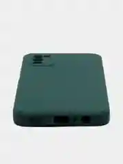 Тёмно-зелёный чехол Samsung Galaxy A03s (Самсунг Гелакси А03С) силиконовый