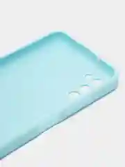 Голубой чехол Samsung Galaxy A03s (Самсунг Гелакси А03С) силиконовый