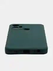 Тёмно-зелёный чехол для Infinix Smart 6 Plus (Смарт 6 Плюс), прозрачный силиконовый