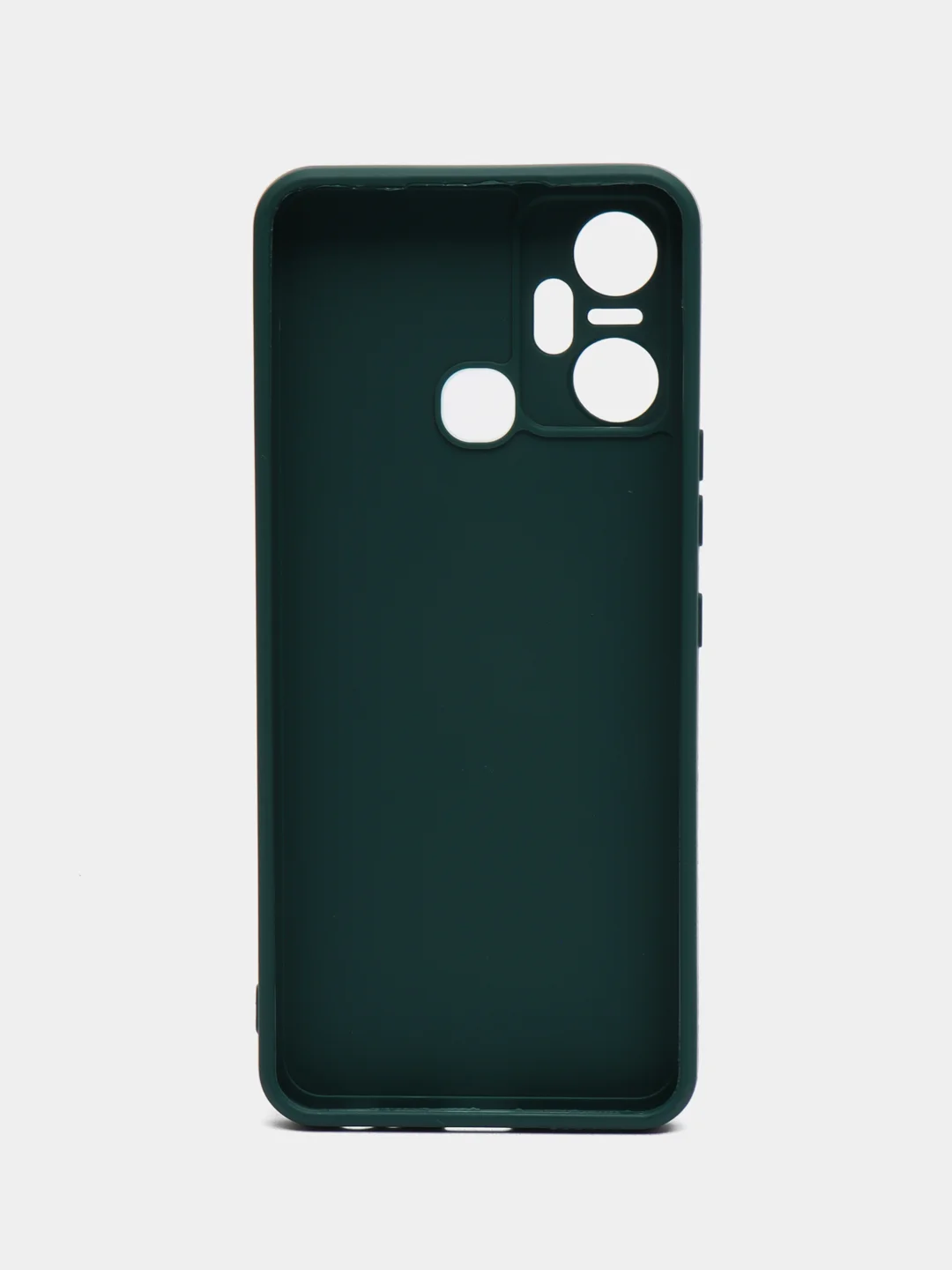 Тёмно-зелёный чехол для Infinix Smart 6 Plus (Смарт 6 Плюс), прозрачный силиконовый