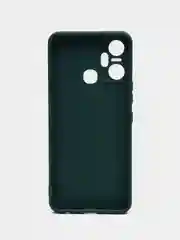 Тёмно-зелёный чехол для Infinix Smart 6 Plus (Смарт 6 Плюс), прозрачный силиконовый