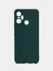 Тёмно-зелёный чехол для Infinix Smart 6 Plus (Смарт 6 Плюс), прозрачный силиконовый