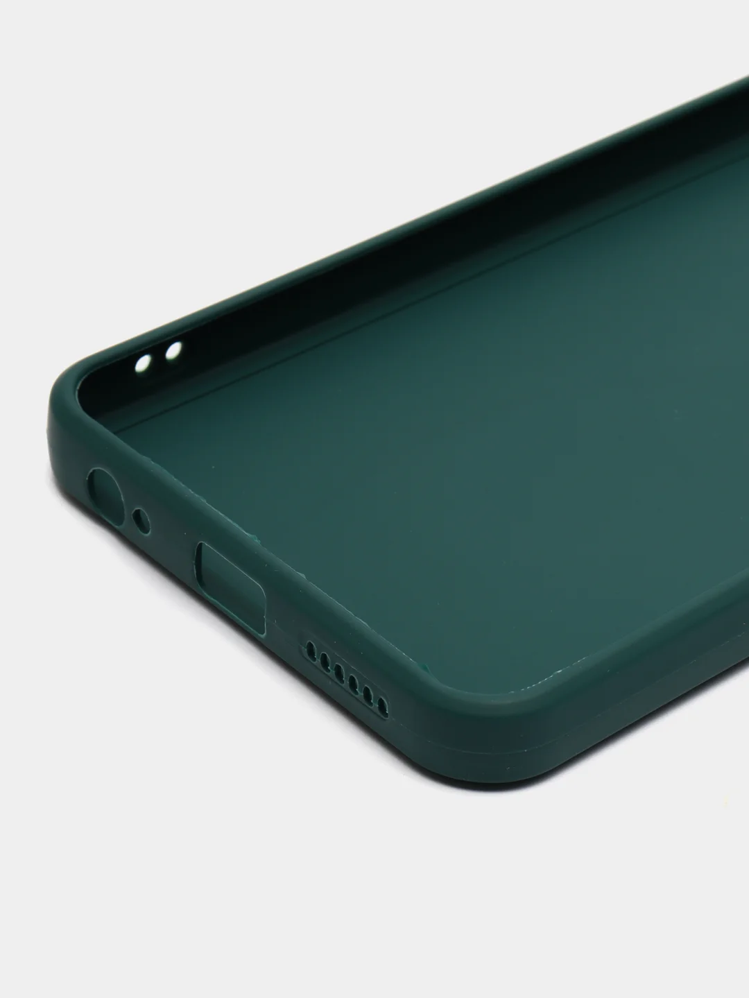 Тёмно-зелёный чехол для Infinix Smart 6 Plus (Смарт 6 Плюс), прозрачный силиконовый