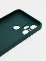 Тёмно-зелёный чехол для Infinix Smart 6 Plus (Смарт 6 Плюс), прозрачный силиконовый
