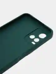 Тёмно-зелёный силиконовый чехол для Vivo V21 4G, 5G, V21S 5G (Виво В21 4Г, 5Г, В21С 5Г)), прозрачный