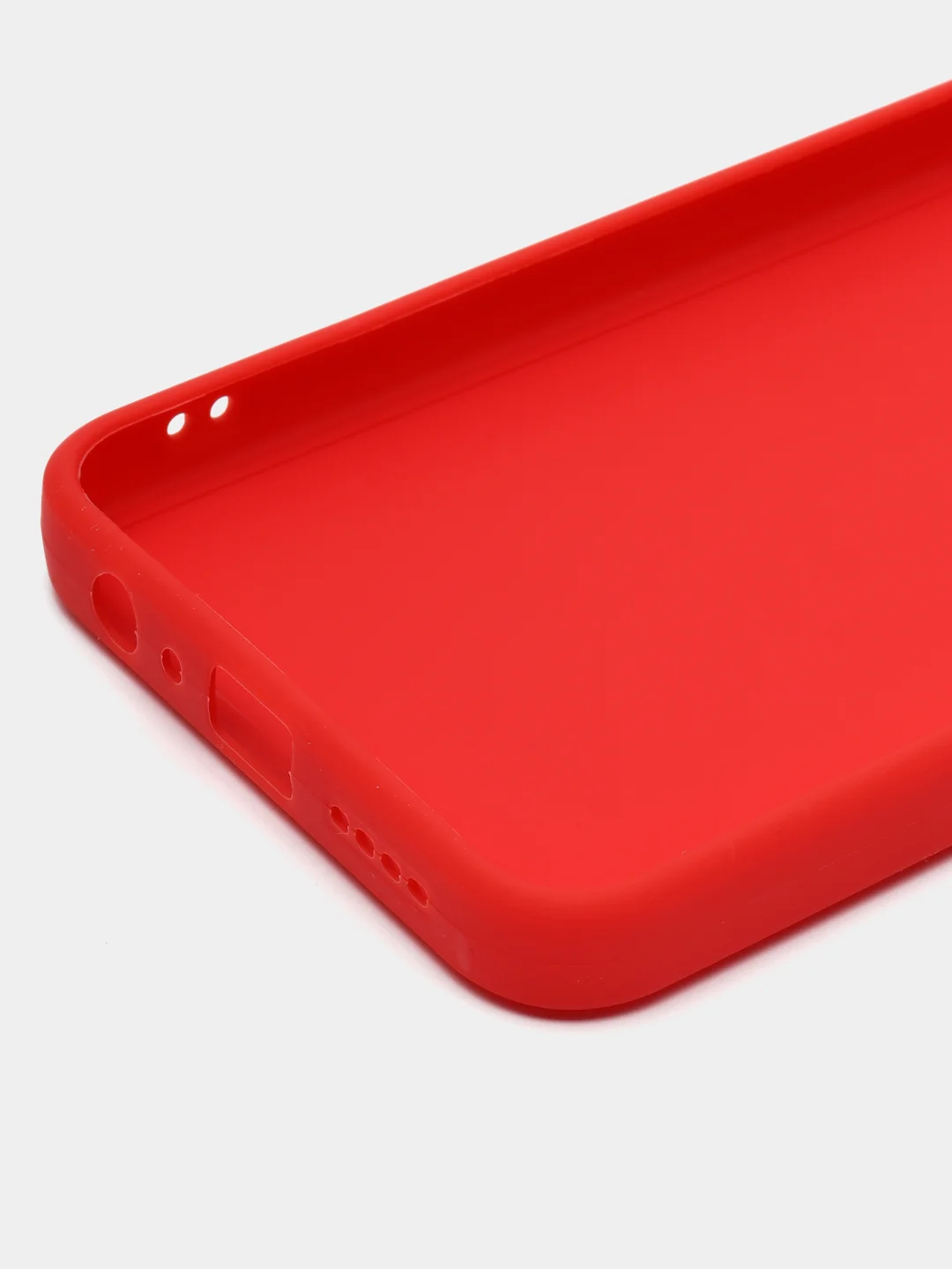 Красный силиконовый чехол для Tecno POVA 4 PRO (Техно Пова 4 ПРО), прозрачный