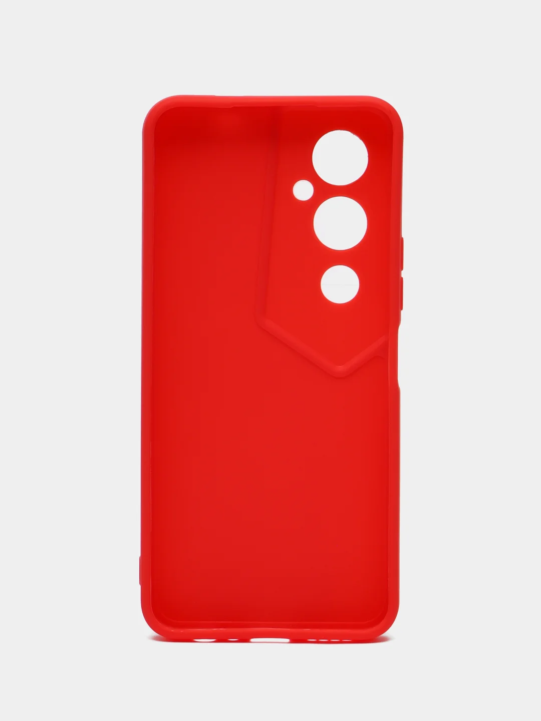 Красный силиконовый чехол для Tecno POVA 4 PRO (Техно Пова 4 ПРО), прозрачный