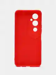 Красный силиконовый чехол для Tecno POVA 4 PRO (Техно Пова 4 ПРО), прозрачный