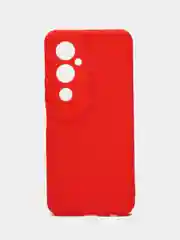 Красный силиконовый чехол для Tecno POVA 4 PRO (Техно Пова 4 ПРО), прозрачный