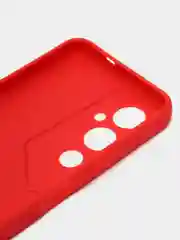 Красный силиконовый чехол для Tecno POVA 4 PRO (Техно Пова 4 ПРО), прозрачный