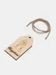 Бежевый деревянная открытка "Поздравляю!"