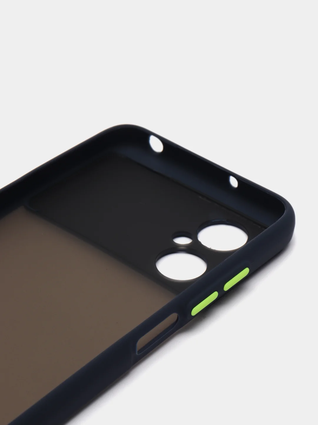 Темно-синий чехол Xiaomi Poco M4 5G, (Сяоми Поко М4 5G) пластиковый, матовый, с цветными кнопками