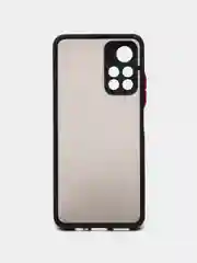 Черный чехол Xiaomi Poco M4 Pro 5G, Redmi Note 11 5G, пластиковый, матовый, с цветными кнопками