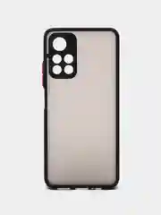 Черный чехол Xiaomi Poco M4 Pro 5G, Redmi Note 11 5G, пластиковый, матовый, с цветными кнопками