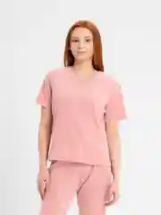 Коралловый пижама со штанами и брюками, домашний костюм