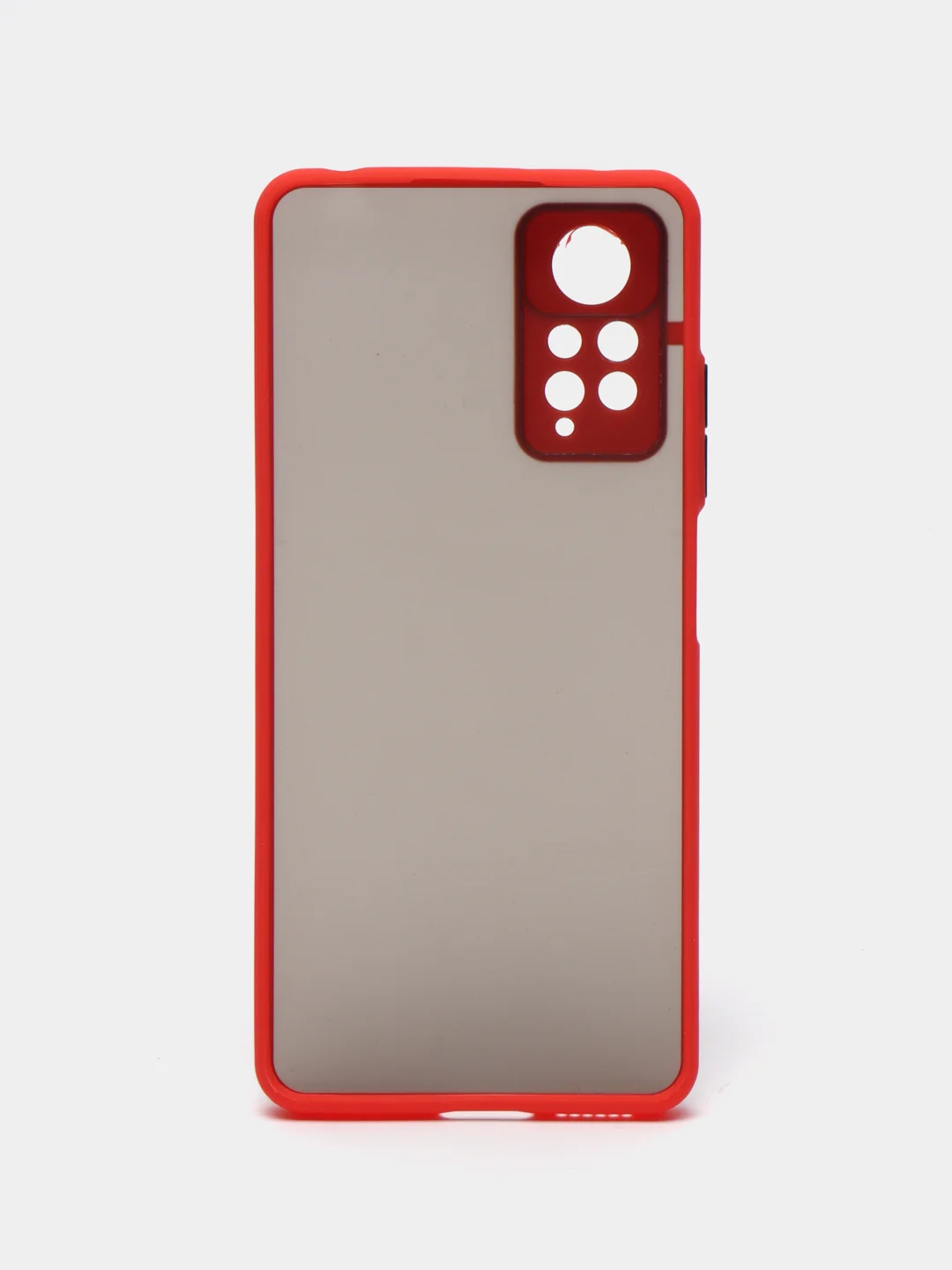 Красный чехол Xiaomi Redmi Note 11 Pro / Redmi Note 12 пластиковый матовый цветными кнопками
