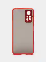 Красный чехол Xiaomi Redmi Note 11 Pro / Redmi Note 12 пластиковый матовый цветными кнопками