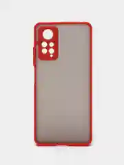Красный чехол Xiaomi Redmi Note 11 Pro / Redmi Note 12 пластиковый матовый цветными кнопками