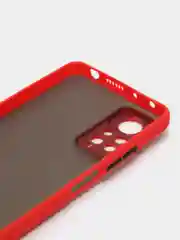 Красный чехол Xiaomi Redmi Note 11 Pro / Redmi Note 12 пластиковый матовый цветными кнопками