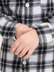 Черный детская рубашка в клеточку