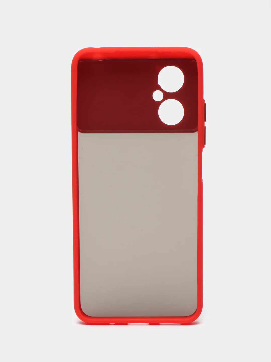 Красный чехол Xiaomi Poco M4 5G, (Сяоми Поко М4 5G) пластиковый, матовый, с цветными кнопками