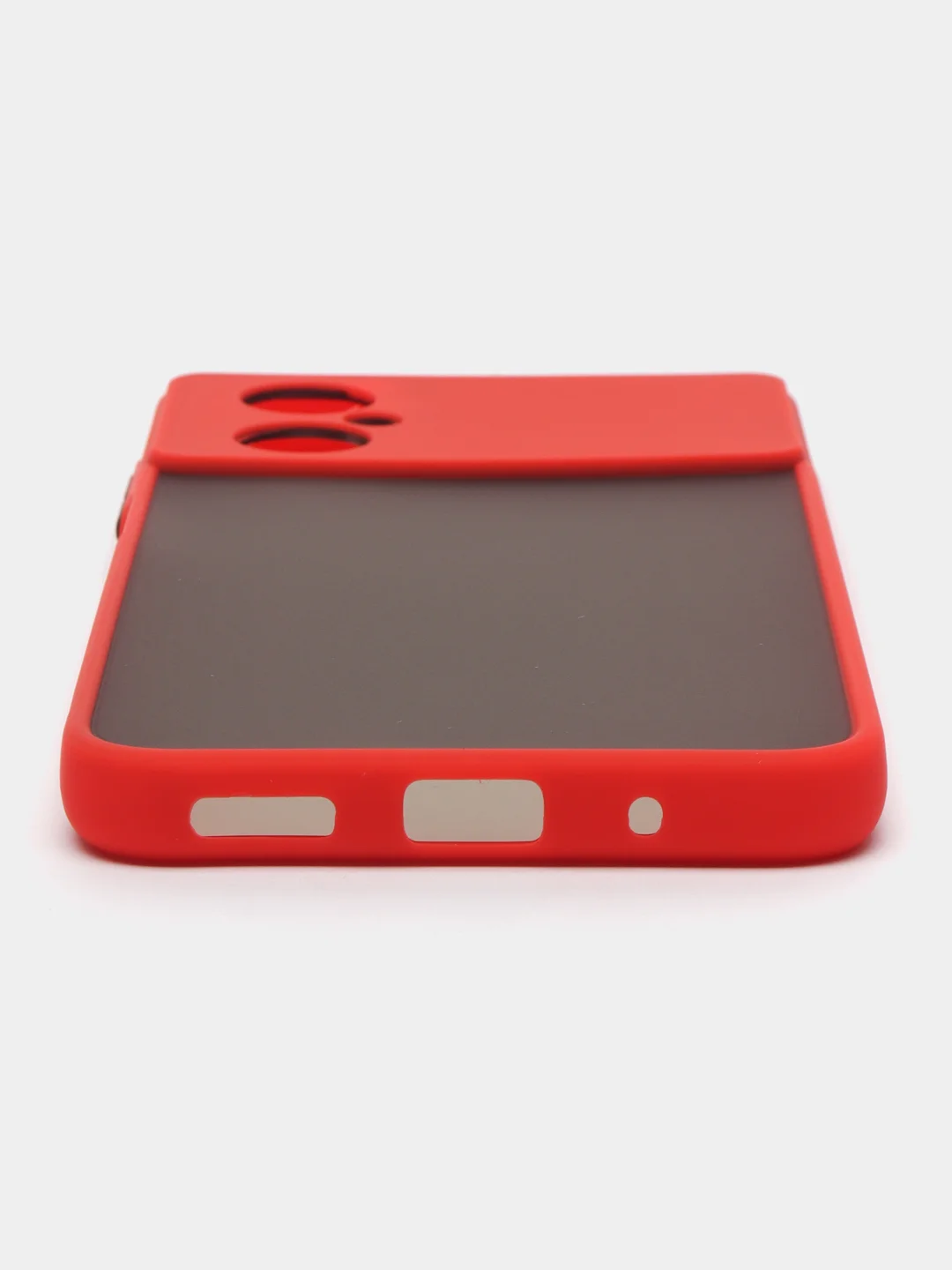 Красный чехол Xiaomi Poco M4 5G, (Сяоми Поко М4 5G) пластиковый, матовый, с цветными кнопками