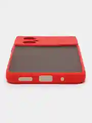 Красный чехол Xiaomi Poco M4 5G, (Сяоми Поко М4 5G) пластиковый, матовый, с цветными кнопками
