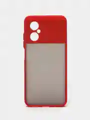 Красный чехол Xiaomi Poco M4 5G, (Сяоми Поко М4 5G) пластиковый, матовый, с цветными кнопками
