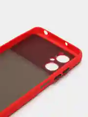Красный чехол Xiaomi Poco M4 5G, (Сяоми Поко М4 5G) пластиковый, матовый, с цветными кнопками