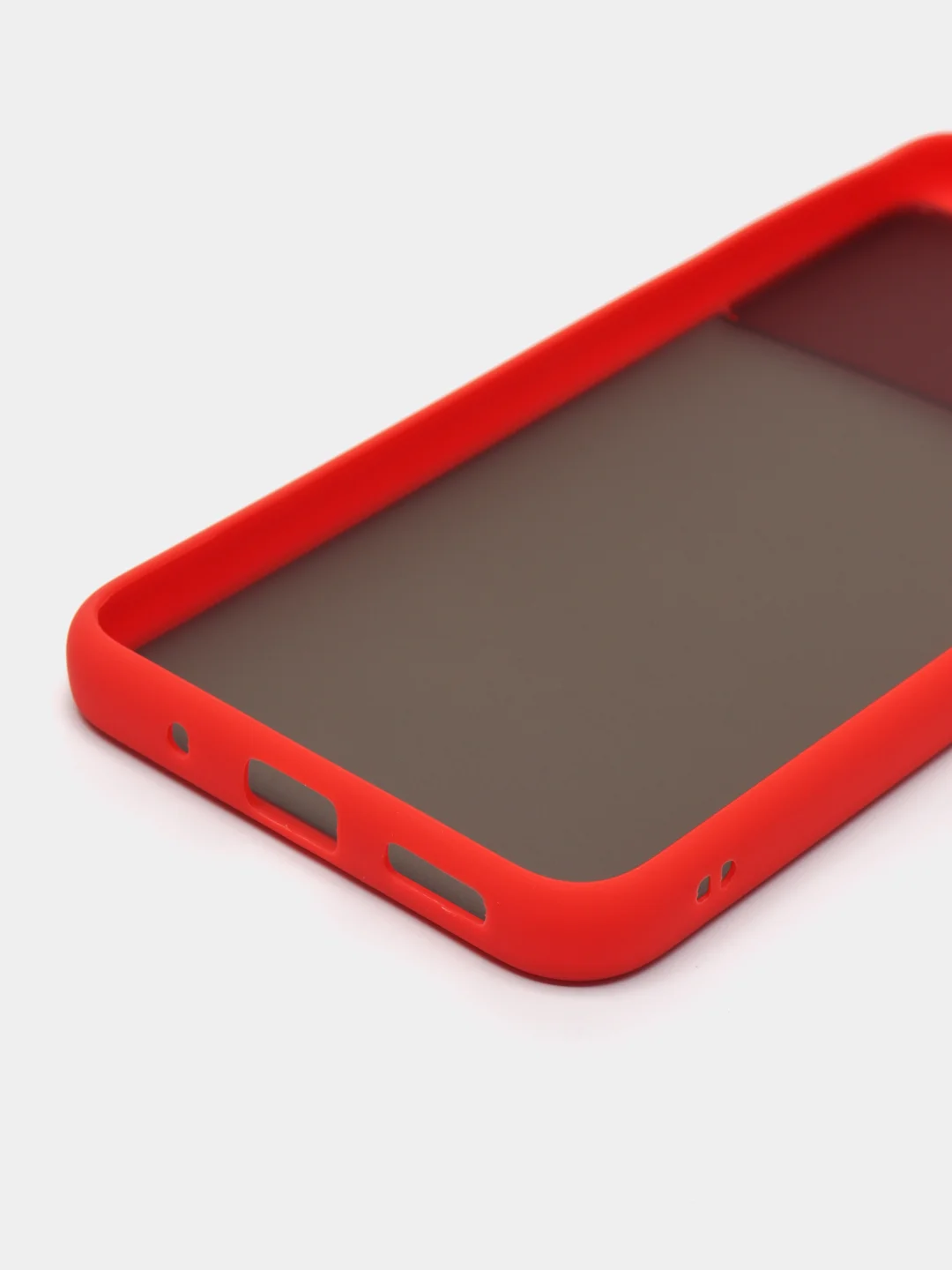 Красный чехол Xiaomi Poco M4 5G, (Сяоми Поко М4 5G) пластиковый, матовый, с цветными кнопками