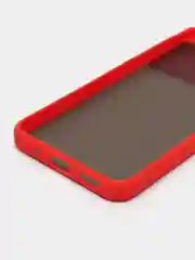 Красный чехол Xiaomi Poco M4 5G, (Сяоми Поко М4 5G) пластиковый, матовый, с цветными кнопками